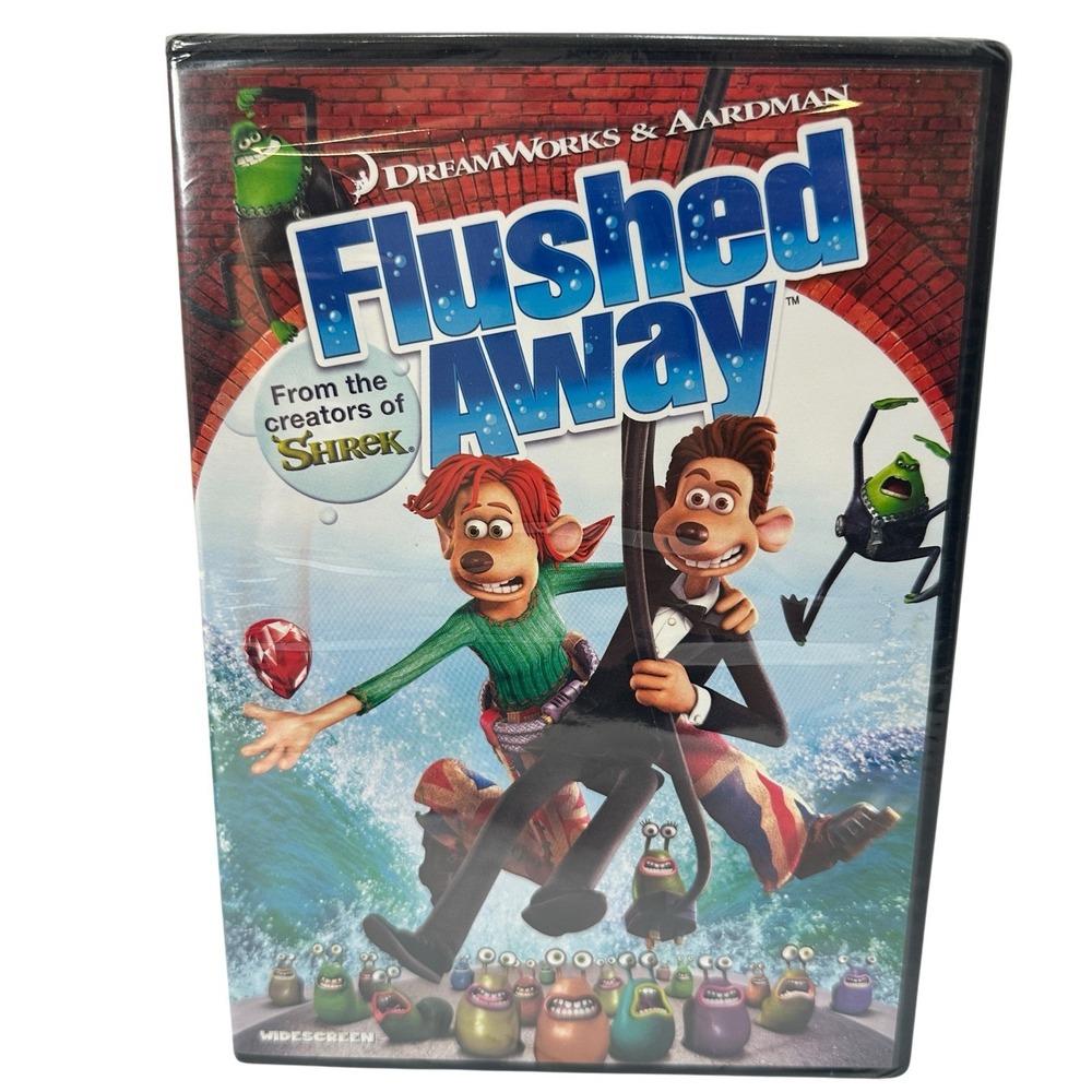 Flushed Away DVD 2007 DreamWorks Aardman Widescreen NEW Factory Sealed Animated